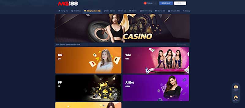 Casino trực tuyến Mg188 có MC duyên dáng